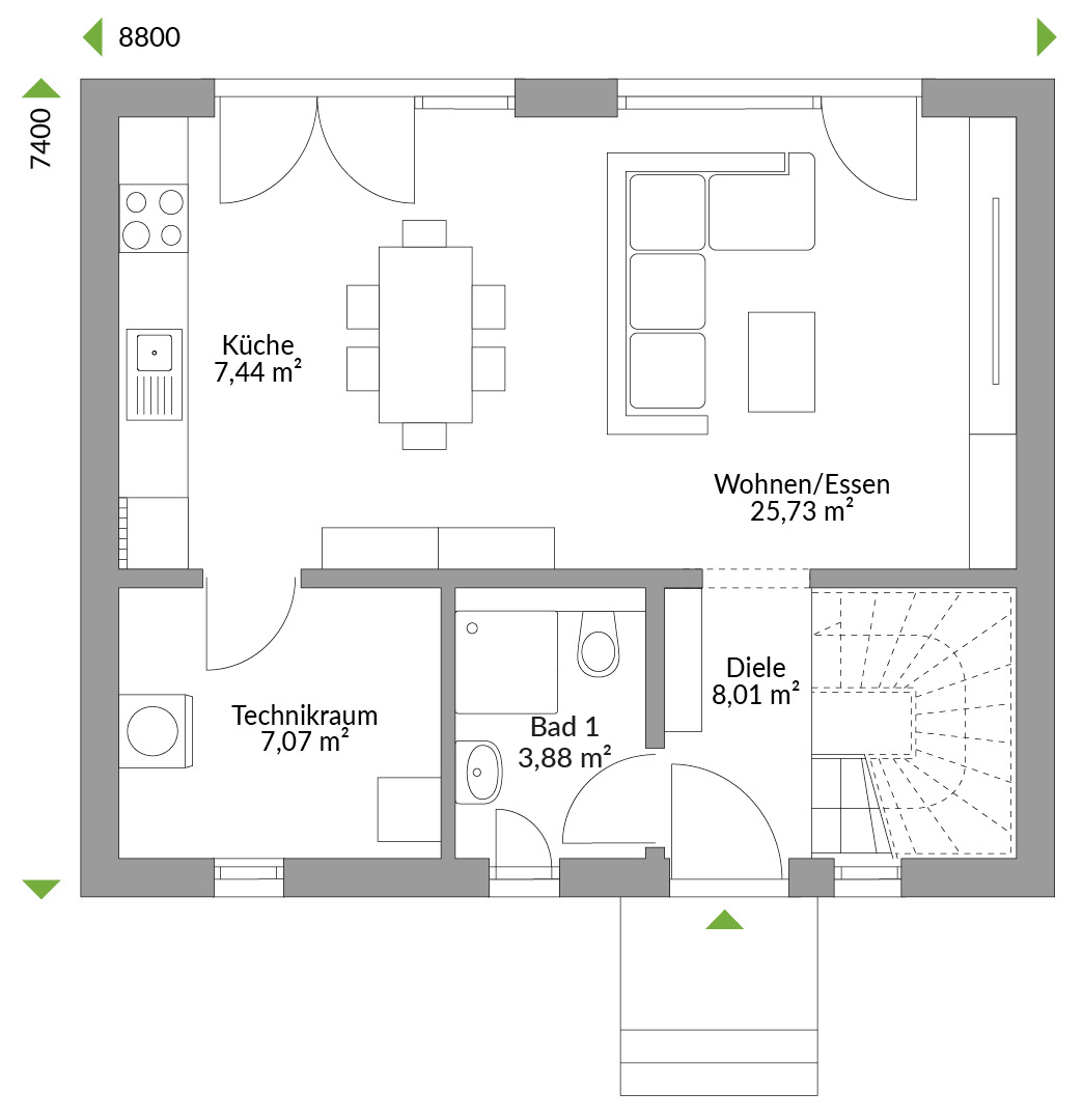 Grundriss Erdgeschoss