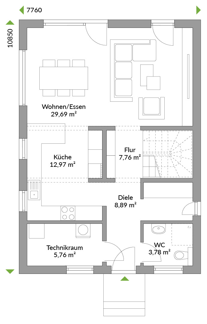 Grundriss Erdgeschoss