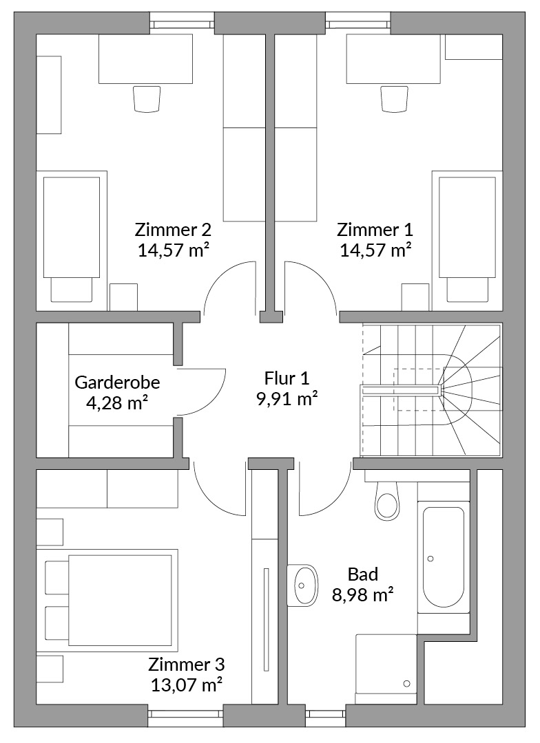 Grundriss Dachgeschoss