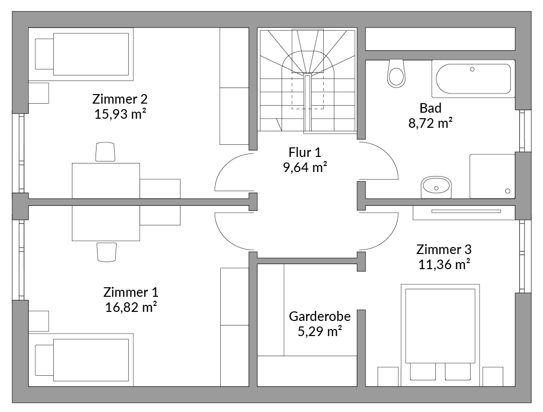 Grundriss Dachgeschoss